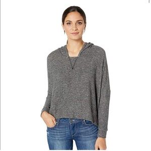 good hYOUman Cropped Hoodie love freely medium soft gray womens shirt